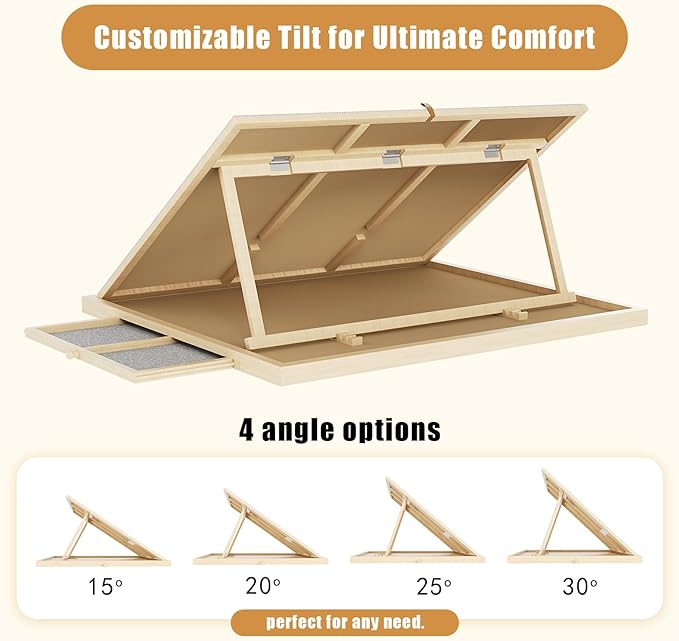 1500 Pieces 2-in-1 Tilting & Rotating Puzzle Board with 4-Angle Adjustment & Dual Rotation Mode, 34.05"x24.8" Portable Wooden Lazy Susan Jigsaw Puzzle Table with Drawers and Cover for Adults Gifts