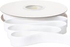 Ribbli Polyester White Velvet Ribbon,5/8 Inches Continuous10-Yard Spool,Christmas Ribbon for Gift Wrapping,Floral Bouquets, Home Decor