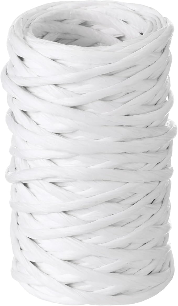 Syhood 65 Feet Floral Wire Rustic Vine Bind Wire for Craft Wrapping Flower Bouquets(White,1 Roll)