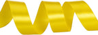1 Inch Yellow Solid Satin Ribbon, 50 Yards Craft Fabric Ribbon for Gift Wrapping Floral Bouquets Wedding Party Decoration