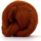 Revolution Fibers Merino Wool Roving | Premium Combed Wool Top | 22 Micron, Perfect for Felting Projects, Spinning, Wall Hangings and Tapestry (Rust)