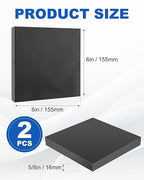 Rocaris Hot Rolled Steel Plate 5/8" x 6" x 6", Pack of 2, Weldable Steel Sheet Metal for Auto Body Repair, DIY Projects, Industrial Support