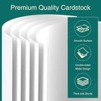 Cardstock 5 x 7 Inch 220 Sheets 190 gsm Heavyweight Card Stock Paper White Cardstock Printer Paper Perfect for Wedding Invitations, DIY Cards, Postcards, Photos, Art and Crafts
