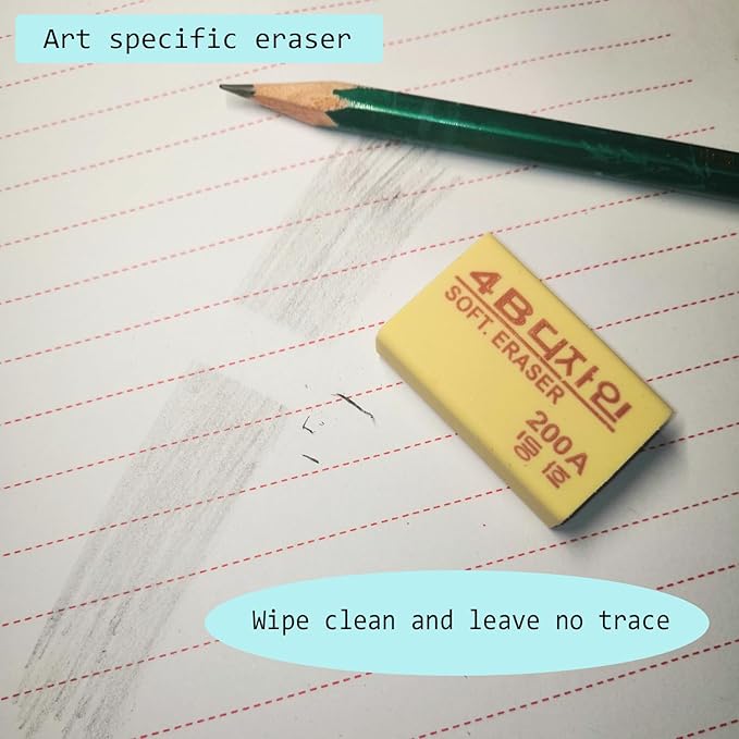 4B Erasers 15 Pack Pencil Erasers Yellow Erasers for Kids Bulk for Students School Supplies Office Prize Gifts (Yellow)
