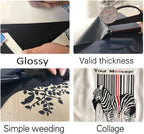 Guangyintong Heat Transfer Vinyl HTV Rolls, 12" x 8ft Iron on Vinyl for T-Shirts, Glossy Surface, Easy to Cut & Weed for Heat Vinyl Design