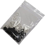 (100 Pack) Soft Stitch Ring Markers, Black & White (Small Size for Needle Sizes 0-8, for Knitting/Crochet/etc)