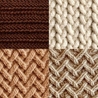 24 Sheets Knitting Wool Decorative Scrapbooking Paper Pad 6x6 Craft Paper Single-Side Card Making Supplies for Junk Journal, Holiday Journaling, Brown, Earth Tone and White