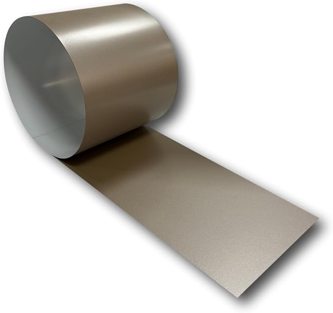 Eagle 1-24 Gauge KYNAR 500 Sheet Metal Flashing Rolls-10 FT Long-Heavy Duty-Commercial Grade-Roofing Flashing, Fascia Cover, Coping Cap-Multiple Sizes (18" x 10 FT, Champagne)