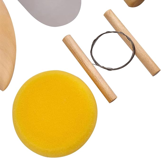 S & E TEACHER'S EDITION 19 Pcs Pottery Tools & Clay Sculpting Tools, Double Sided Ceramic Clay Carving Tool Set for Pottery Modeling Smoothing.