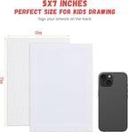 Simetufy 12 Pack 5x7 Inch Small Flat Canvas Boards for Painting, Gesso Primed Acid-Free 100% Cotton Blank Canvas Panels for Kids, Non Toxic