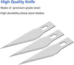 DIYSELF 1PCS Hobby Knife with Safety Cap and Ruler and 20PCS Craft Knife Blades for Crafting