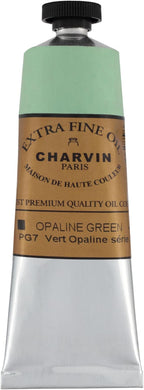 Charvin Extra Fine Oil Paint, Opaline Green 60 mL - Triple-Milled, Rich Texture, Poppy Oil-Based, Light-Fast, Handmade, Archival Quality