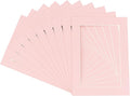 Pack of 25 Acid Free 11x14 Mats Bevel Cut for 8.5x11 Photos - Pink Precut Matboards With Backing Boards and Clear Photo Mat Bags For Pictures, Photos, Framing - 4-ply Thickness