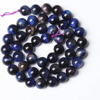 120PCS 6mm AAA Natural Tiger Eye Stone Beads Gemstone Round Spacer Loose Beads for Jewelry Making DIY Bracelet,Necklace, Earrings 2 Strand 32"