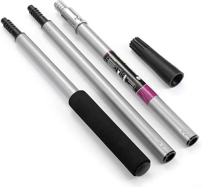 Extension Pole,3 Piece Extension Pole Set, Extension Pole for Paint Rollers,Paint Roller Brush Extension Handle, Threaded Pole, Telescoping Paint Roller Pole Extends to 42 inch
