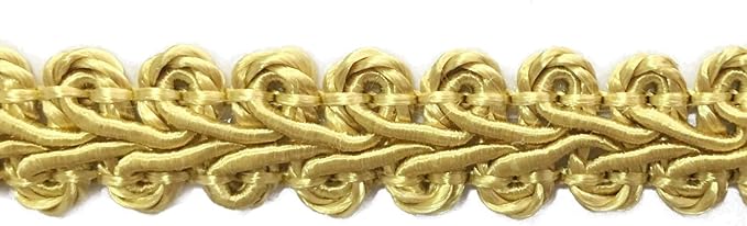 BEL AVENIR Braid Trim 1/2 inch 13.6 Yards French Gimp Basic Sewing Polyester DIY Crafts Costume Home Decorative (Gold)