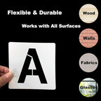 Alphabet Letter and Number Stencils 3 Inch - 40 Pack Letters and Numbers Stencil Templates with Signs for Painting on Wood, Reusable Number and Letter Stencils for Chalkboard Signs & Wood Wall Art