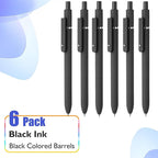 Vanhench 6PCS Elegant Black Gel Pens, Cool Construction Accessories for Dad Boyfriend, Birthday Gifts for Men/Him (6PCS Elegant Black)