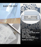 Clear Blank Stencil Sheet for Cutting. 10 Pack 12" x 24" 6mil/0.15mm Thick .Gift, Acetate Template Material,Craft Plastic Sheets (6 mil,10 Pack)
