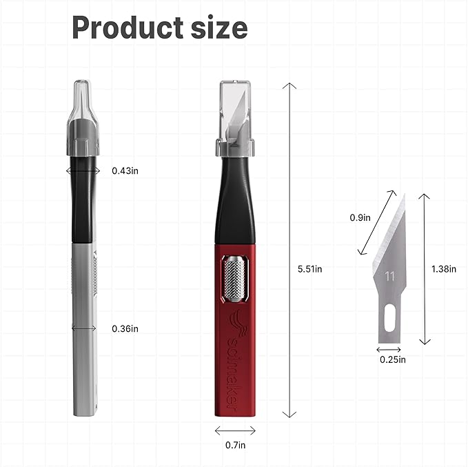 3 PCS Exacto Knife,Hidden Blade Design at The End,Comes with 5 Spare High Qualiry Carbon Steel Exacto Knife Blades. Craft Knife for Crafting, Arts,Modeling,Scrapbooking,Stencil,DIY Projects.Red