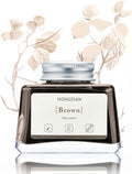 Asvine Hongdian Fountain Pen Bottled Ink Brown, 60ml Fountain Pen Ink Bottled for Writing and Calligraphy, Non Carbon