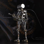 Mostarle Terminator M 3D Metal Puzzle, Arcynix DIY Mechanical Robot Model Kit, Sci-Fi Design LED Light Feature Unique Gift for Adults & Teenager (Orange)