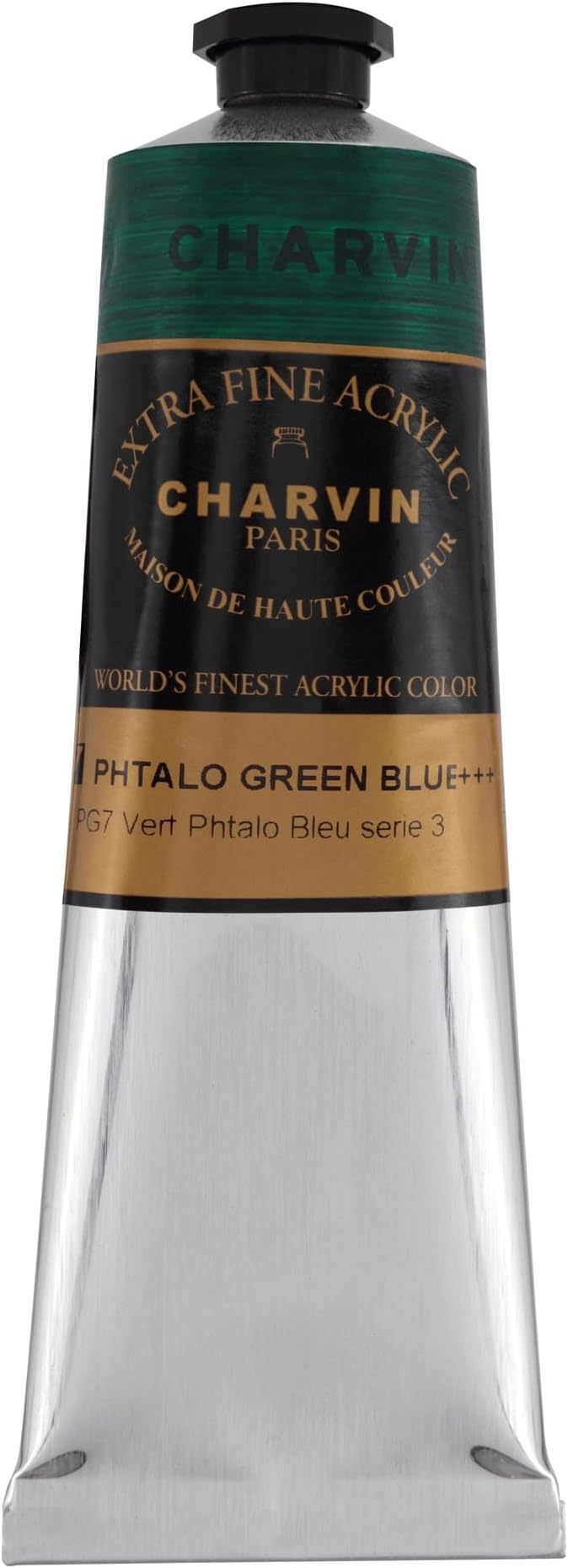 Charvin Extra Fine Professional Acrylic Paint - Phthalo Green Blue, 150ml Tube, Triple-Milled, Lightfast Pigments, Open Stock Artist Acrylic Paints in Nature-Inspired Hues