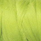 Kondoos Colored Natural Wool roving, 1 lb. Best Wool for Needle Felting, Wet Felting, handcrafts and Spinning. (Green Apple, 1 lb)