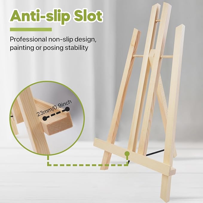 CONDA 8 Pack 16" Tabletop Display Easel, Portable A-Frame Tripod Display Easel for Painting Party & Displaying Canvases, Photos, Display Tripod Holder Stand for Students Kids Beginners