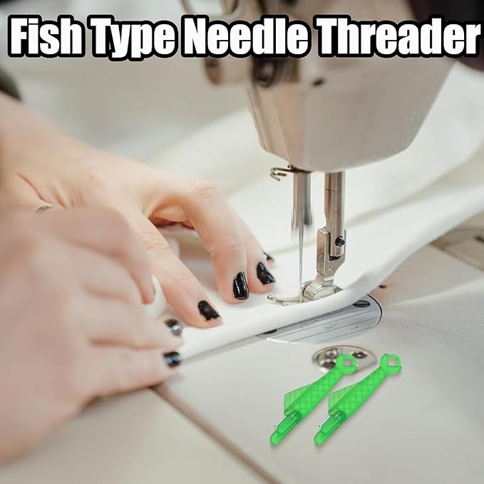 10 Pcs Fish Mouth Sewing Machine Needle Threader,2024 New Upgraded Automatic Sewing Needle Threader,Simple Needle Threader Tool,Quick Sewing Machine Cycle Simple Needle Threader Tool (Green)