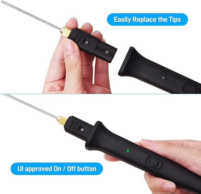 Foam Cutter, 10CM Styrofoam Cutter pen with Power Light, 100-240v / 15w Foam Cutter Electric Styrofoam Cutting Tool for Handcraft