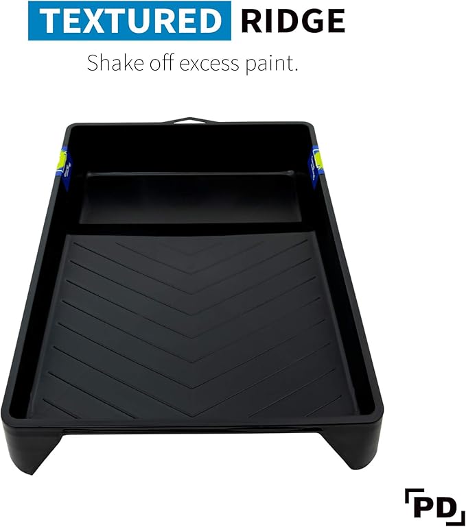 Precision Defined Paint Trays 9-Inch, Paint Roller Trays Set 2-Pack, Plastic Paint Pan for 9-Inch Roller Brushes, Painting Tray for Painting with Deep Paint Pocket, Disposable Paint Tray