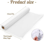 Tracing Paper Roll 17in x 75yd, White Trace Paper Pattern Paper Translucent Tracing Paper for Sewing, Drawing, Sketching, Gift Wrapping