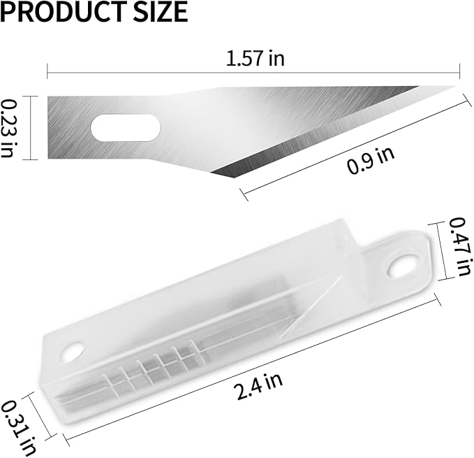 DIYSELF 20PCS Craft Knife Blades, SK5 Carbon Steel #11 Exacto Knife Blades Refill Hobby Art Blade Exacto Blade Cutting Tool with Storage Case for Craft, Hobby, Scrapbooking, Stencil