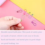 Mayboos 300 Pieces Safety Bulb Pins,10 Colors Calabash Crochet Stitch Markers, Metal Safety Pins for Knitting and DIY Project with Storage Box