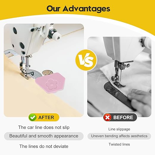 3 Pcs Magnetic Seam Guide for Sewing Machine, 2025 Multifunctional Polygonal Magnetic Seam Guide with Scale, Sewing Accessories for Magnet Making Machine (3colors)