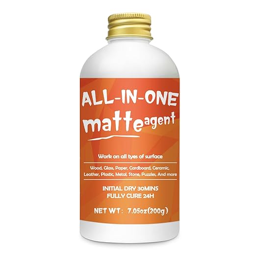 Crafts Sealer Matte Finish, 200ml All Purpose Craft Glue, Varnish, and Finish, All in One Craft Glue for Wood, Paper, Acrylic Paints, Ceramics, Fabrics, Clay (Matte)