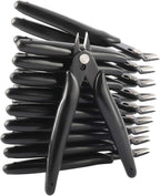 YaeCCC 10 Pack Wire Cutters Black Diagonal Cutting Pliers for Electronic, Model, Jewelry Making, 170 Flush Cutter 5 inch