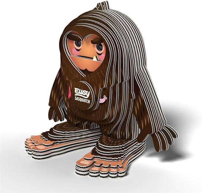 Eugy Sasquatch 3D Puzzle - 31 Piece Eco-Friendly Educational Toy Puzzle for Boys, Girls & Kids Ages 6+