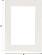 Pack of TEN 8x10 Mats Bevel Cut for 5.5x8.5 Photos - Acid Free Oyster Shell White Precut Matboards For Pictures, Photos, Framing - 4-ply Thickness