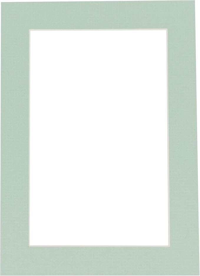 8x10 Mat Bevel Cut for 5x8 Photos - Acid Free Honeydew Green Precut Matboard - For Pictures, Photos, Framing - 4-ply Thickness