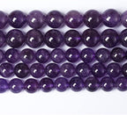 180PCS 4mm Natural Amethyst AAAAA Purple Crystal Quartz Beads Gemstones Round Stone Beads for Jewelry Making DIY Bracelet Necklace 2 Strand 32"