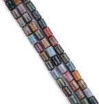 Natural Indian Agate Cylinder Stone Loose Semi Gemstone Beads for Jewelry Making 10mmx14mm 38cm