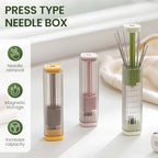 New Sewing Needle Case, Hand Sewing Needle Sewing Tool Set Threader Unthreader Tool, Upgrade Multi-Purpose Large-Eye Stitching Needle and Thread Kit for Leather (Pink)