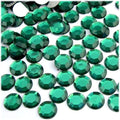 The Crafts Outlet 144pc Rhinestones Round 10mm - Flatback Emerald Green EGR