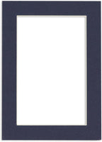 8x10 Mat for 6x8 Photo - Precut Navy Picture Matboard for Frames Measuring 8 x 10 Inches - Bevel Cut Matte to Display Art Measuring 6 x 8 Inches - Acid Free ONE MAT with Backing Board & Clear Bag
