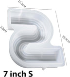 2 Pack 6 inch + 7 inch Twist Candle Molds - Geometric Resin & Silicone Molds for Candles & Soap - Nordic Geometric Line
