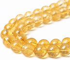 8mm 45Pcs Natural Citrine Beads for Jewelry Making Gemstone Round Loose Beads DIY Bracelet Necklace