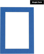 5x7 Mat for 8.5x11 Frame - Precut Mat Board Acid-Free Show Kit with Backing Board, and Clear Bags Royal Blue 5x7 Photo Matte Made to Fit a 8.5x11 Picture Frame Matboard for Framing, Pack of 1 Mat