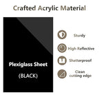 Egofine 8" x 10" Black Plexiglass Sheets 20 Pack 0.04 Inch Cast Acrylic Sheet Thick for DIY Craft Projects, Painting, Photography, Sign, Display Stand, Home Decor, Easy to Cut